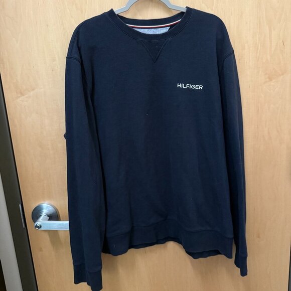 Tommy Hilfiger Navy Crewneck Sweatshirt Men’s XL - Picture 1 of 5